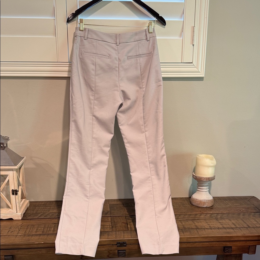 NWOT Express Cream Straight Leg Pants - Picture 4 of 8